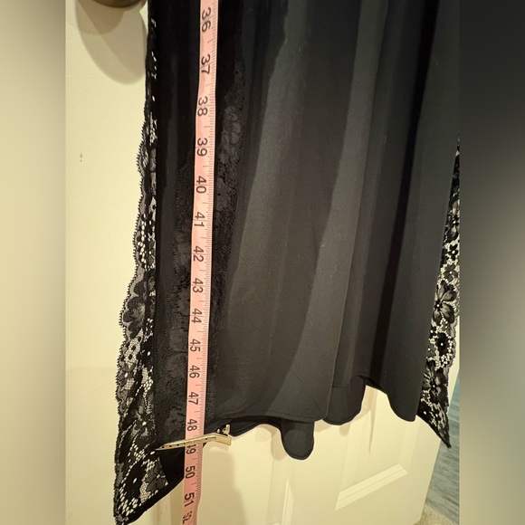 Victoria's Secret | NWOT | Modal Lace-Trim Long Slip Dress | Black | L (8-10) - Picture 7 of 12